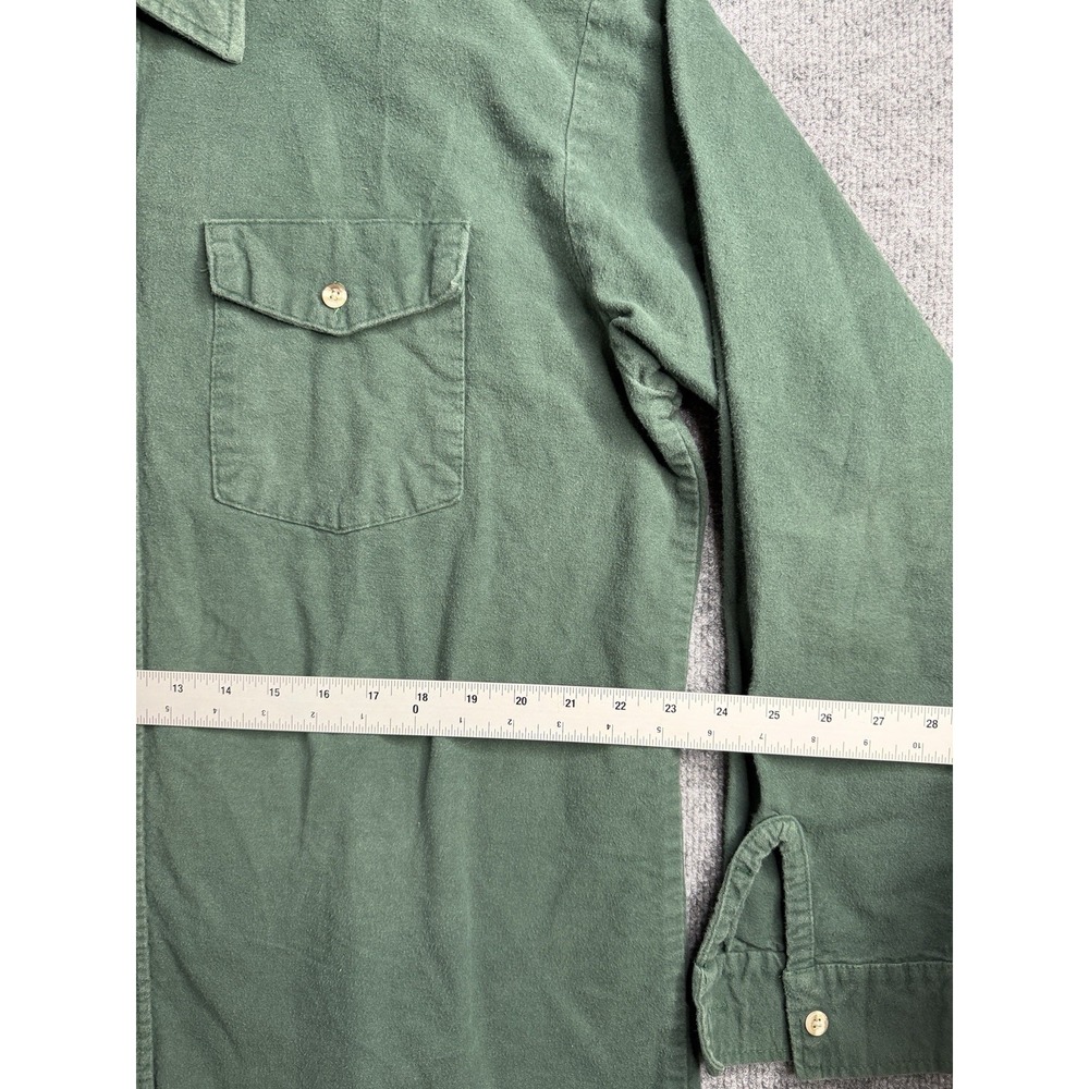 Big Bill Size Long Sleeve Button Down Shirt Green Made In USA Mens Workwear L - Picture 3 of 7